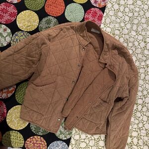 Z SUPPLY quilted jacket in tan. Size L